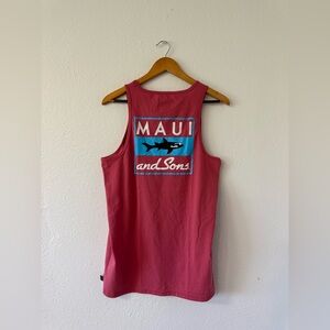 Maui and Sons Pink Tank Top, Size Medium